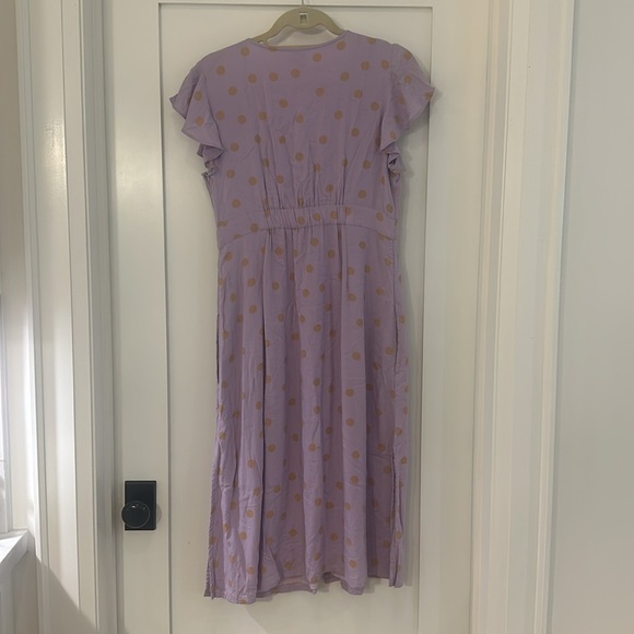 L Space Lavender Polka Dot Button Up Dress - Picture 6 of 7